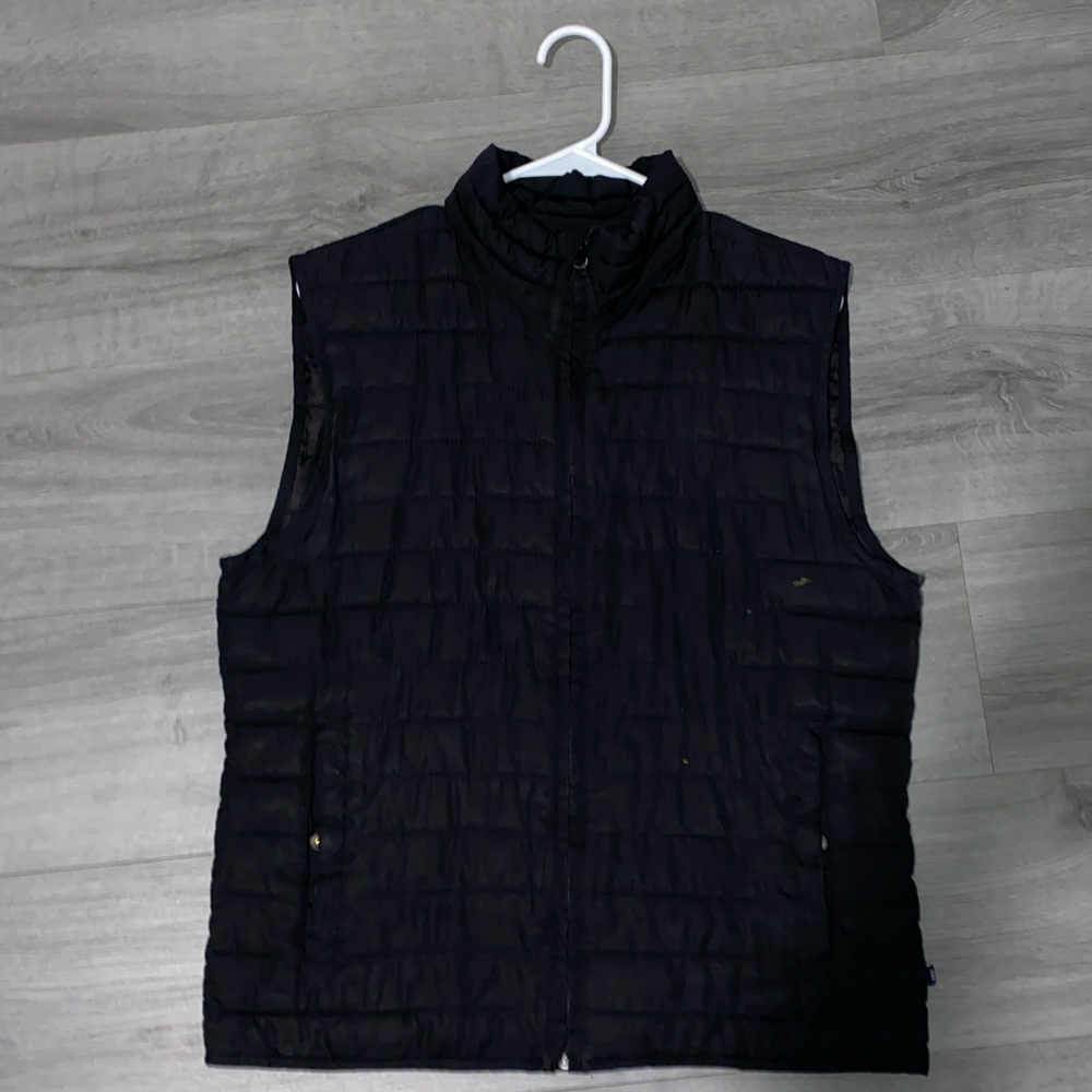 Black Quilted Sleeveless Vest